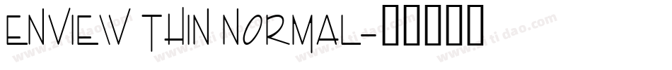 Enview Thin Normal字体转换